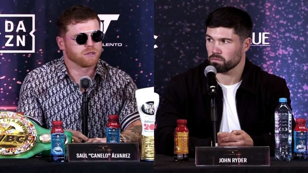 Canelo vs John Ryder: Pelea por los 4 títulos de las 168 libras | Tw: @DAZNBoxing