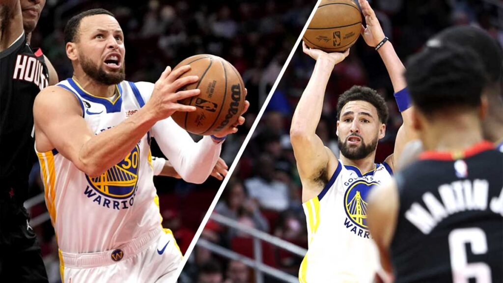 Stephen Curry consiguió 30 puntos y Klay Thompson lo respaldó con 29 . Reuters/AP