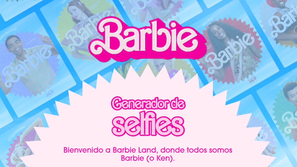 Pasos para usar el nuevo marco en tus fotos. barbieselfie.ai