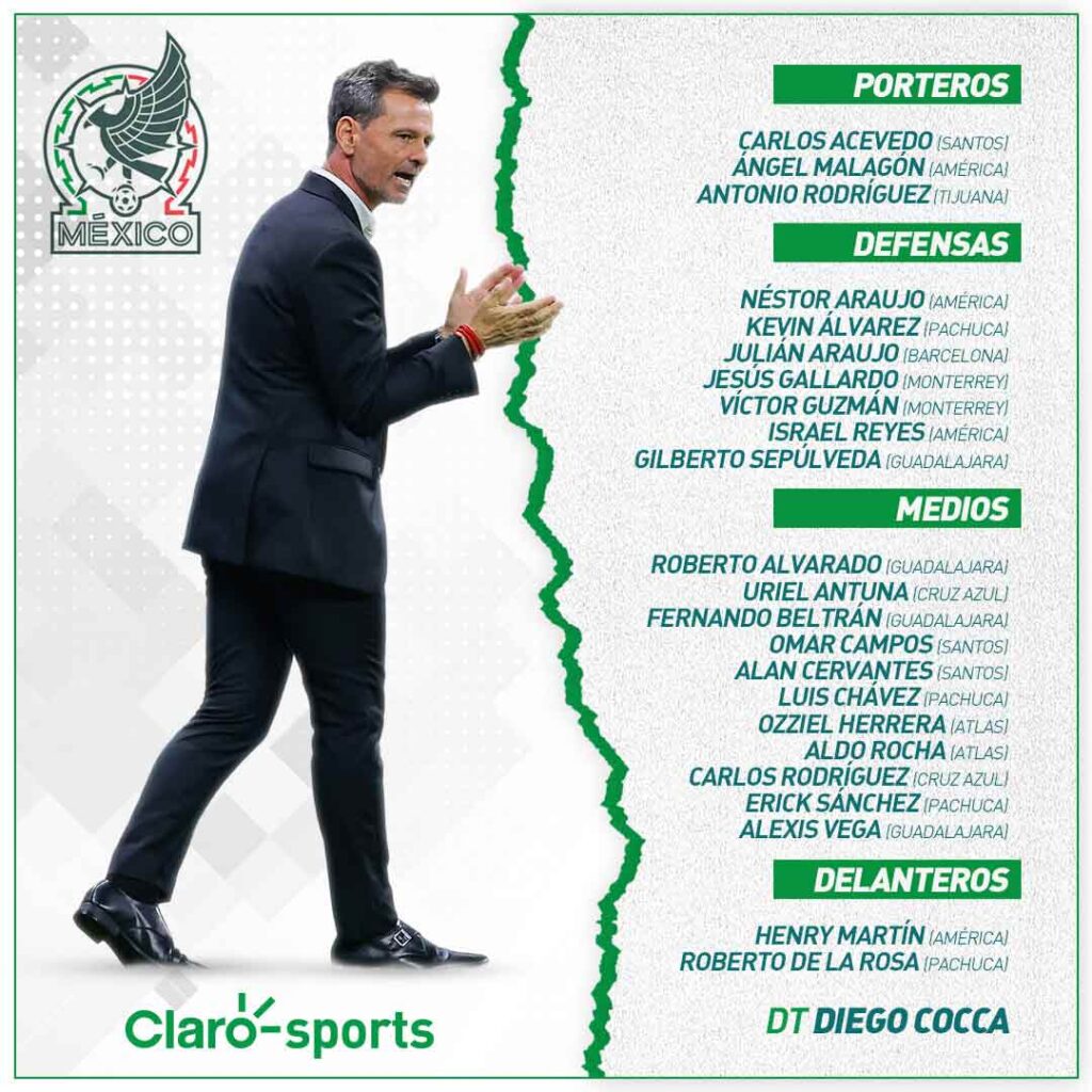 Lista la convocatoria de México para el duelo amistoso contra Estados Unidos