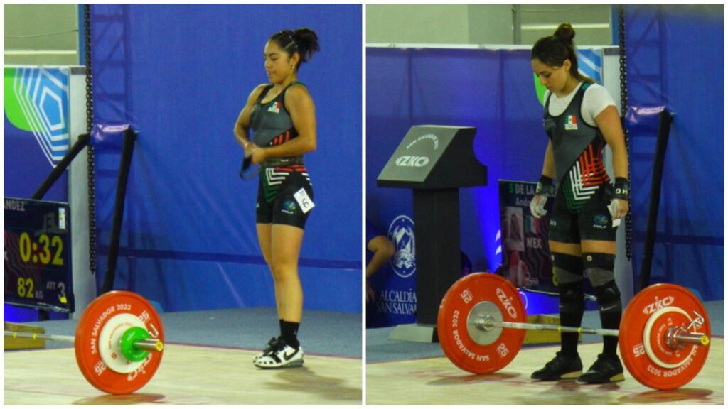Andrea de la Herran y Yessica Hernández se colgaron las platas en arranque y envión de manera respectiva en San Salvador 2023.