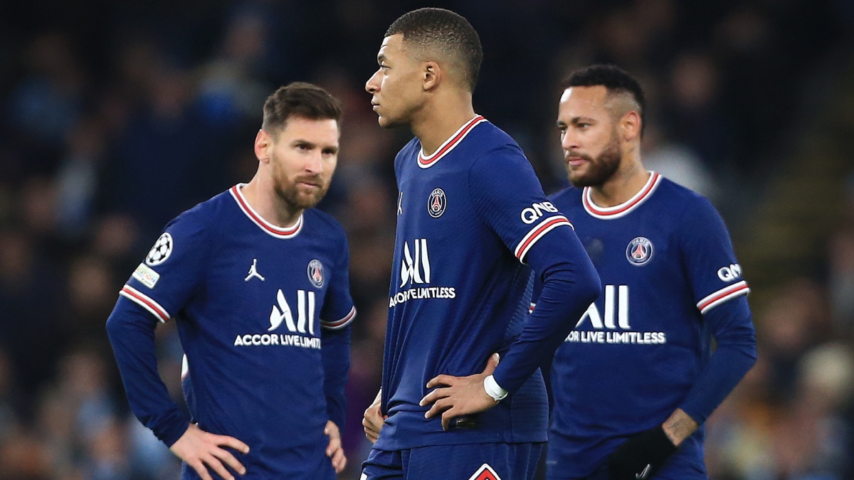 Lionel Messi, Kylian Mbappé y Neymar en el PSG | Simon Stacpoole/Offside/Offside via Getty Images)