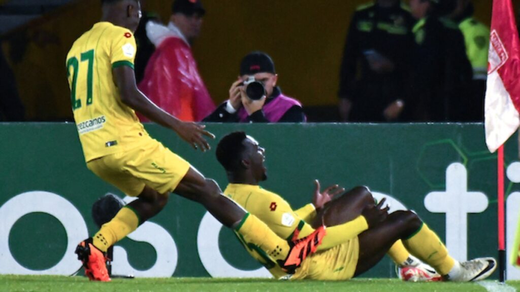 Daniel Mosquera celebrando en El Campín | VizzorImage. 