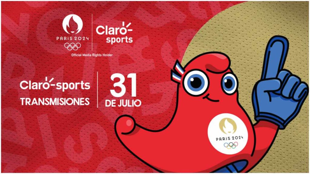 Guía completa de transmisiones de 31 de julio en Paris 2024 | Claro Sports