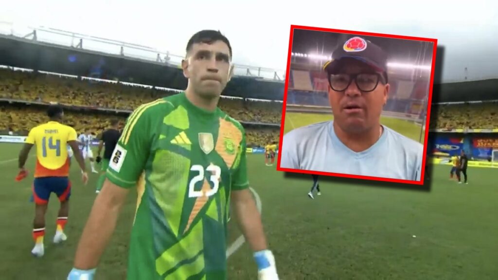 Una de las machas de Argentina en el duelo contra Colombia. Captura.
