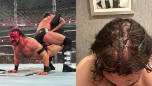 ¡Baño de sangre! Drew McIntyre recibe 16 grapas en la cabeza tras masacre de CM Punk en el Bad Blood de la WWE