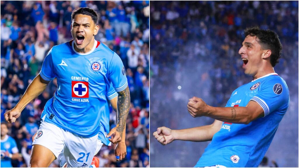 Toro Fernández y Lolo Faravelli en festejo de gol