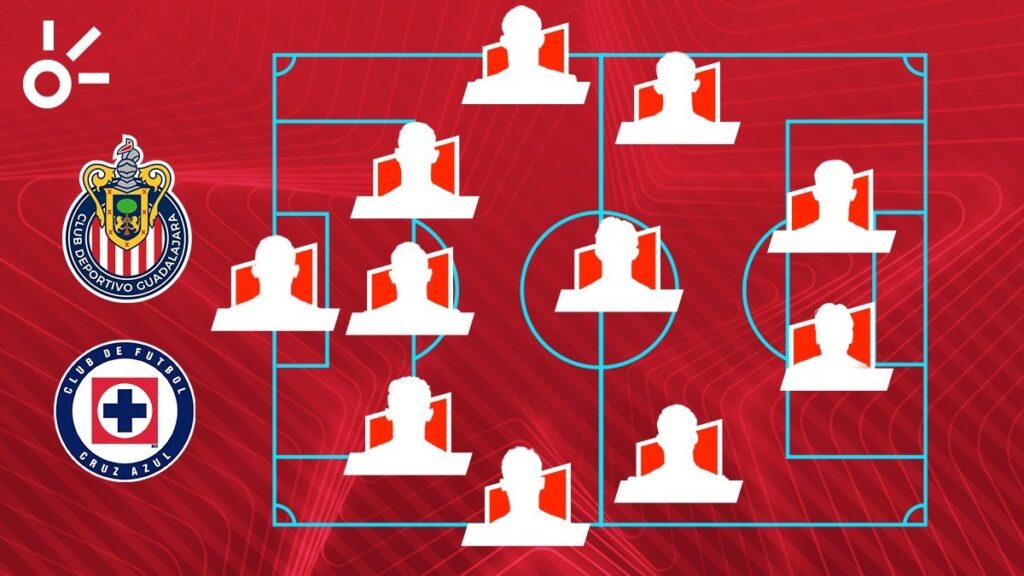 Alineaciones Chivas vs Cruz Azul, jornada 13: ¿Cómo salen al partido de Liga MX 2025?