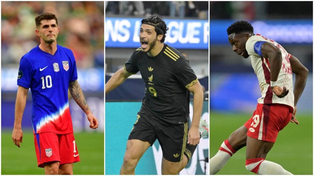Christian Pulisic, Raúl Jiménez y Alphonso Davies | Reuters
