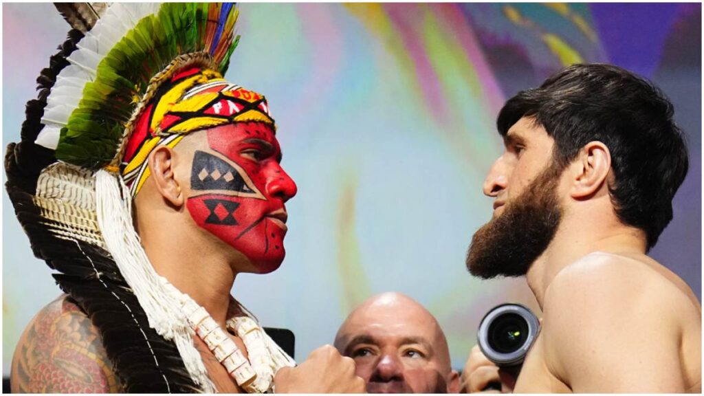 El cara a cara de Alex Pereira y Magomed Ankalaev | X: @UFC