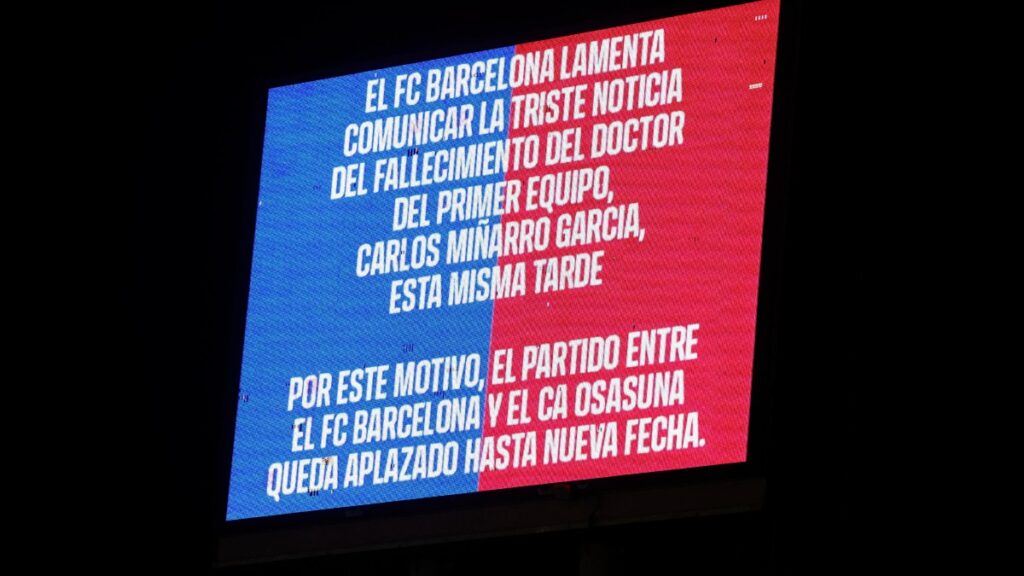 EN VIVO Barcelona vs Osasuna suspendido: Última hora y motivos de la cancelación del partido de la Liga de España Hoy