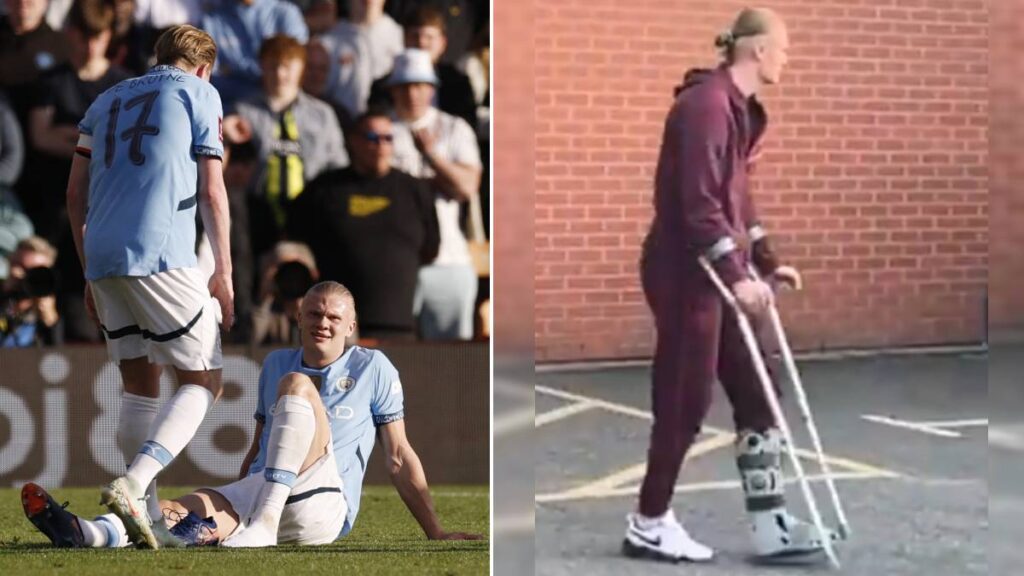 Erling Haaland, lesionado con el Manchester City