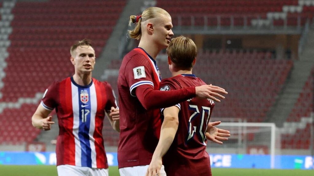 Erling Haaland, goleador de la selección de Noruega