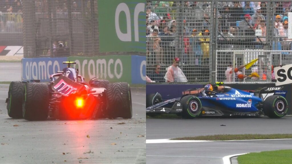 Jack Doohan y Carlos Sainz quedan fuera en la primera vuelta de un accidentado GP de Australia
