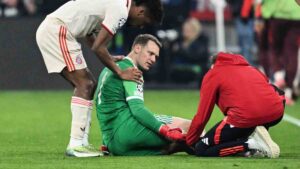 Neuer se pierde la vuelta ante el Leverkusen tras desgarrarse al festejar el gol de Musiala