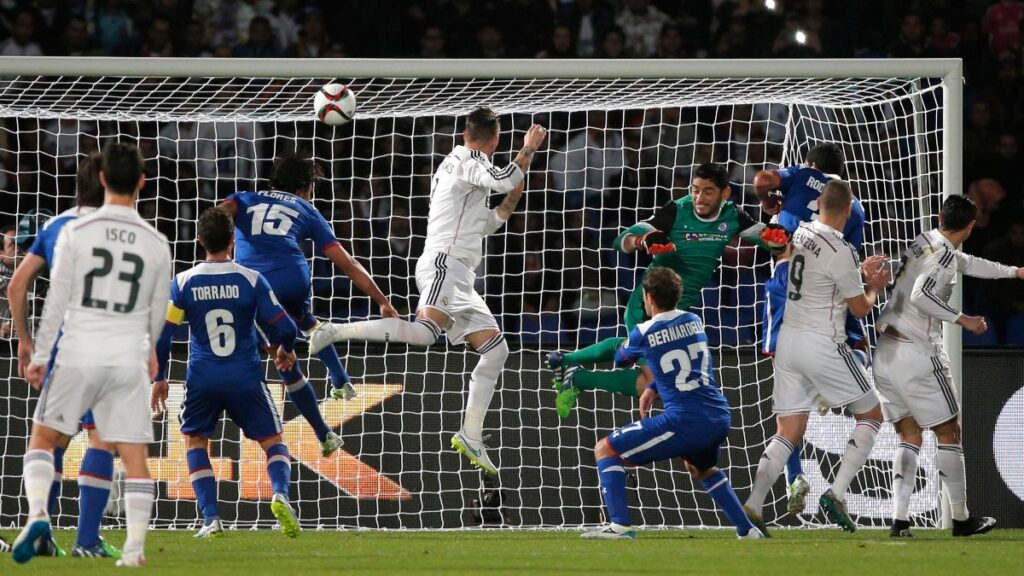 Sergio Ramos puso el 1-0 en la goleada a los cementeros | AP Photo/Christophe Ena