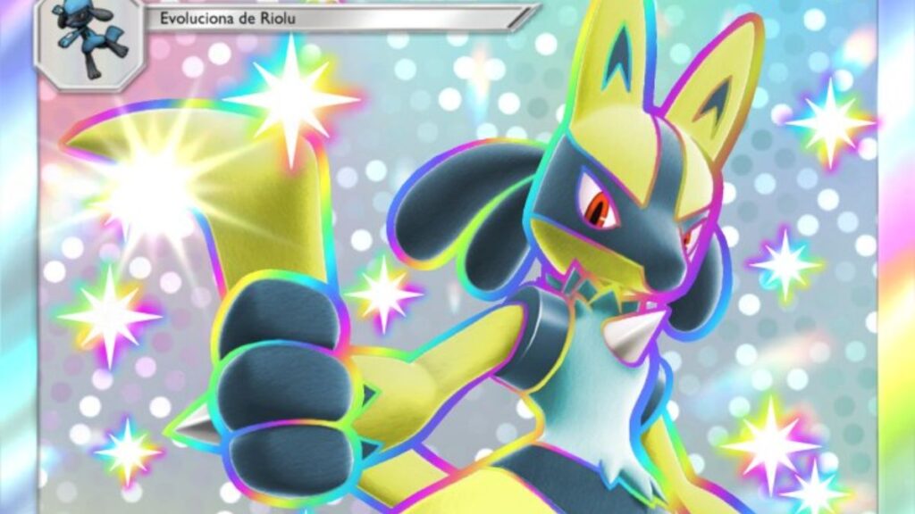 Lucario ex Shiny también está dentro de las cartas del Festival | @pokemonpocketcl