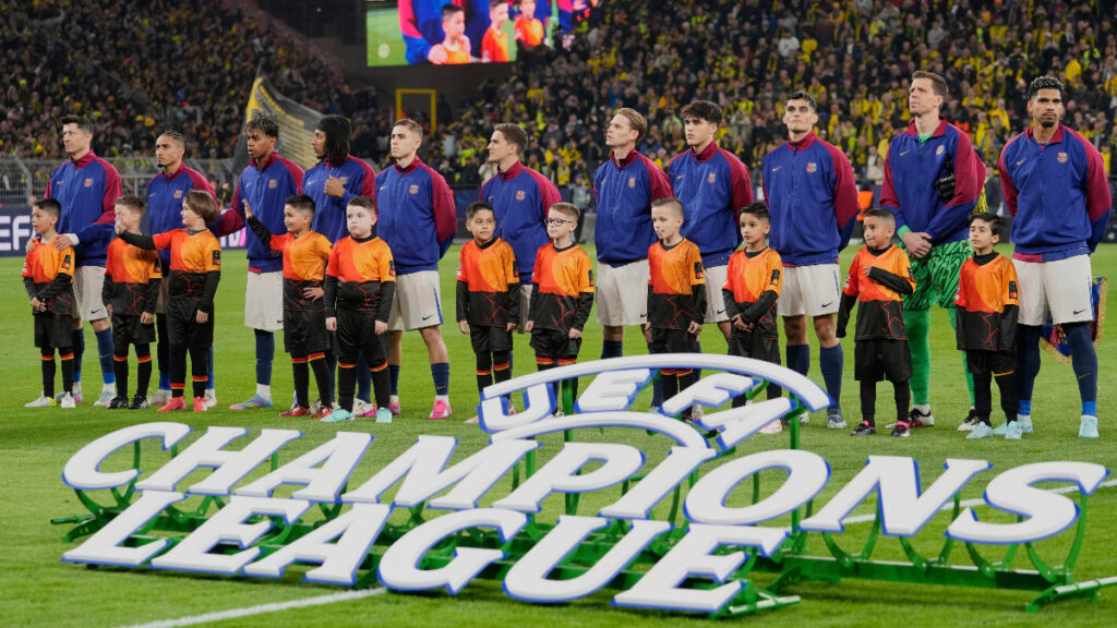 Barcelona, antes de un partido. - AP.