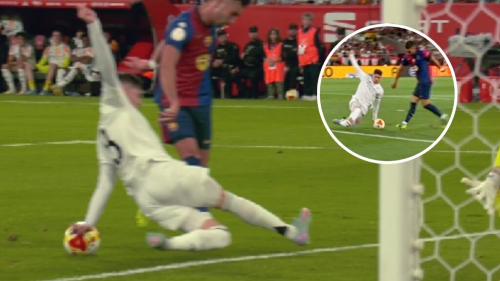 ¡Ni la revisaron! Polémica mano del Real Madrid en el arranque de la final frente a Barcelona