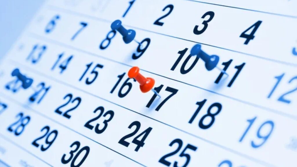 Calendario de festivos en Colombia.