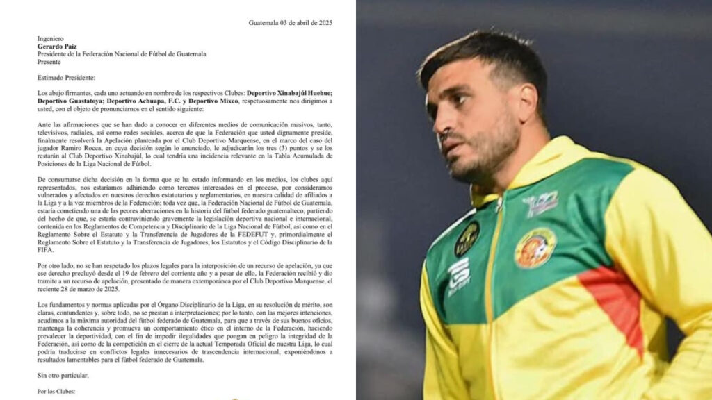 El comunicado a Paiz.
