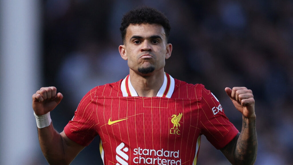 Luis Díaz celebra su gol ante el Fulham. - Reuters.