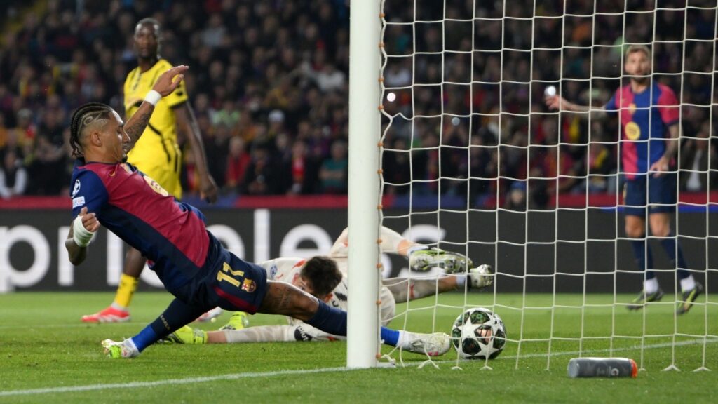 Polémico gol de Raphinha. | David Ramos/Getty Images
