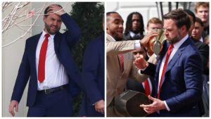 ¡Fumble del vicepresidente! JD Vance rompe el trofeo de la NCAA durante la visita de Ohio State a la Casa Blanca