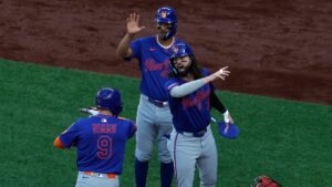 Brandon Nimmo rompe récord y los Mets propinan paliza a los Nationals