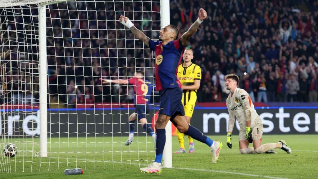 Barcelona golea al Dortmund y se acerca para terminar su sequía de semifinales en la Champions