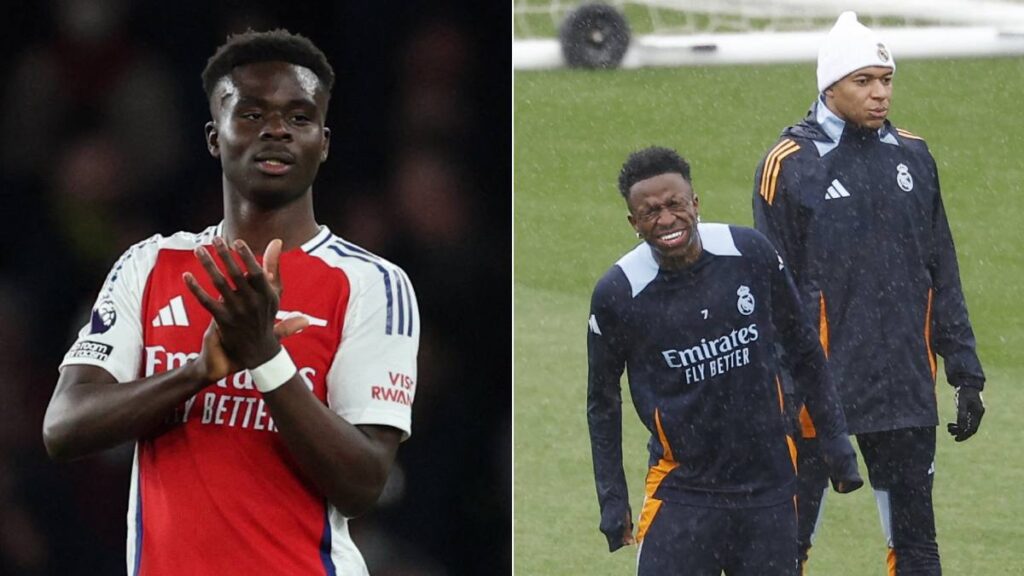 Saka se compara con Mbappé y Vinicius Jr.