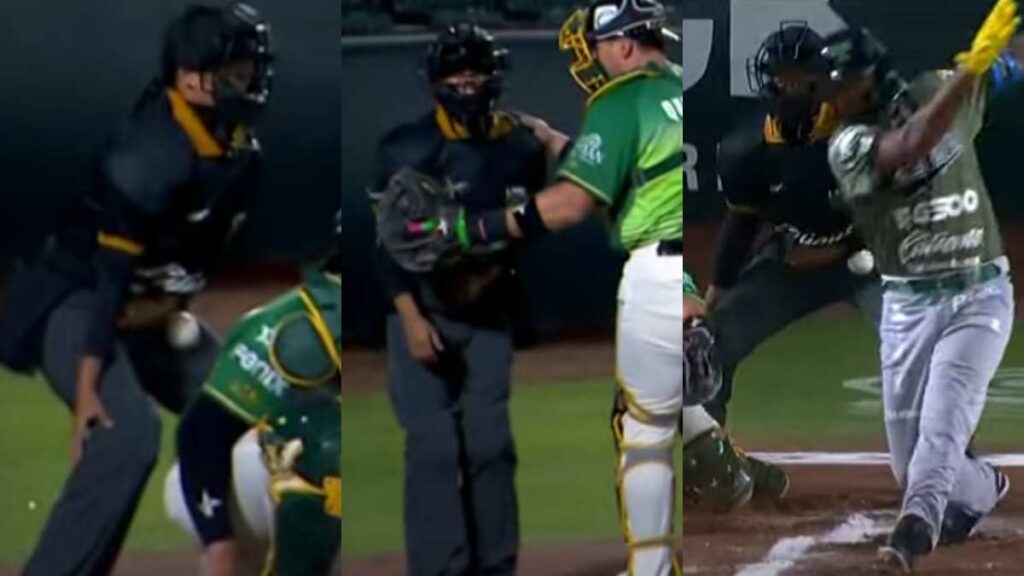 Umpire recibe pelotazo al arranque del duelo entre Olmecas y Pericos