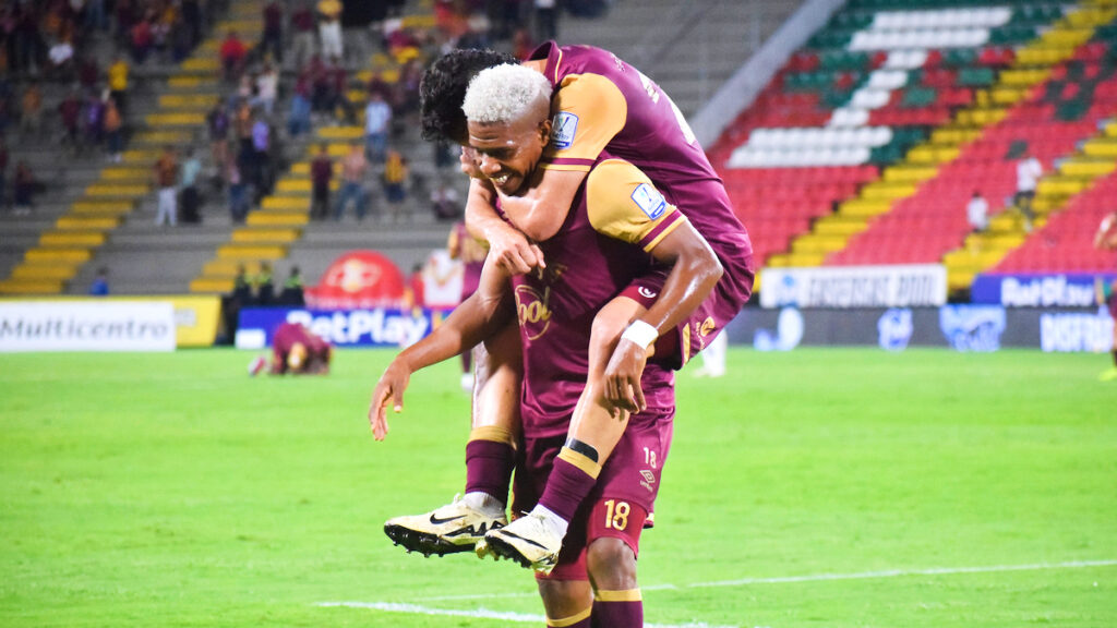 Kevin Pérez celebra un gol. - Vizzor Image.